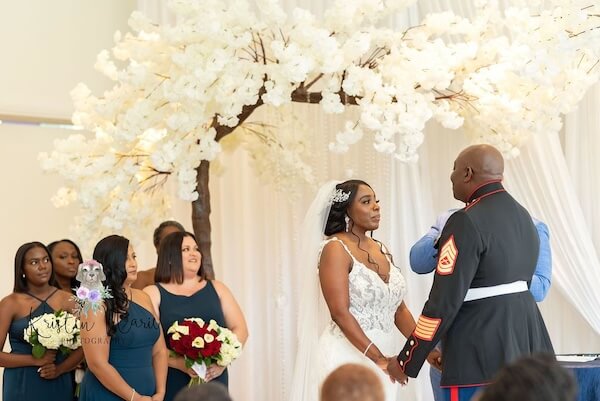 Wedding ceremony at the Tampa Garden Club