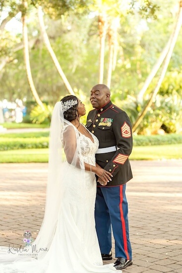 Tampa bride and groom