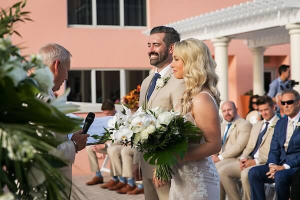 Rooftop wedding ceremony at the Hyatt Regency Clearwater Beach.