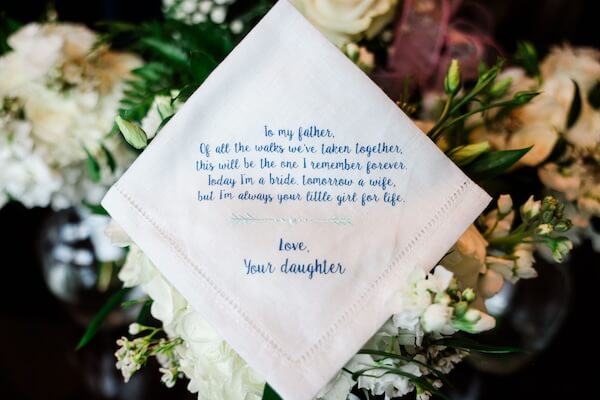 Handkerchief for the father of the bride