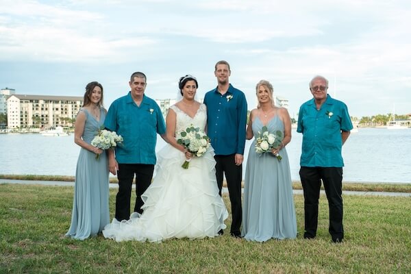 Wedding part in a beach-themed wedding