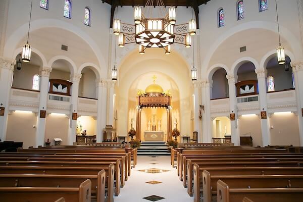 Inside of St. Mary Church in St. Petersburg Florida.