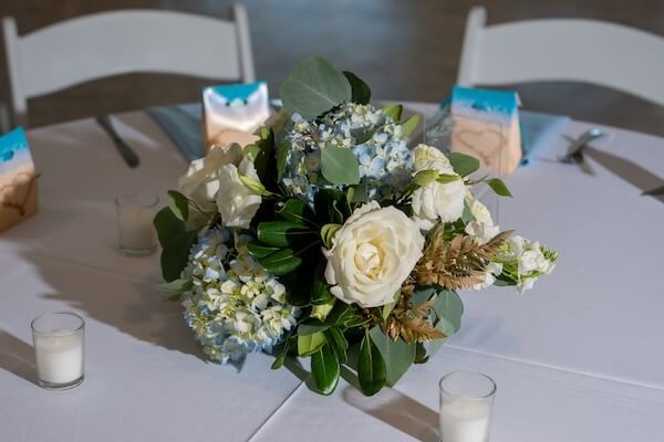 Beach-themed wedding decor