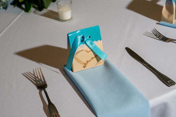 Beach-themed wedding decor