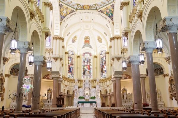 Inside of Sacred Heart Catholic Church in Tampa.