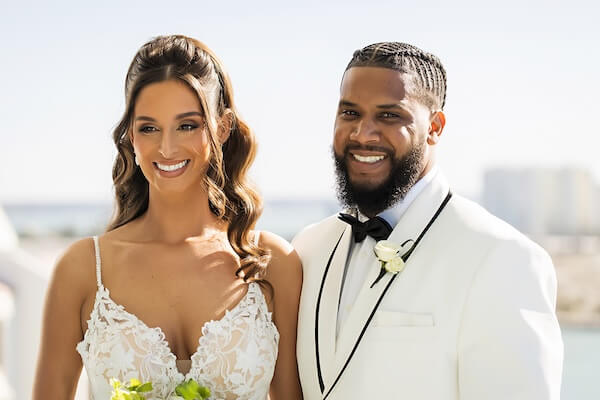 Bride and groom after thier clearwater wedding ceremony.