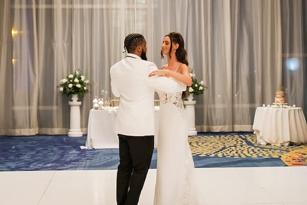 A bride and groom's first dance at their Clearwater wedding.