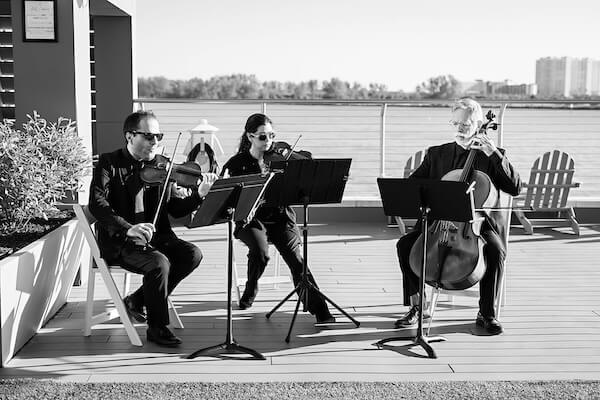 A string trio for a Clearwater wedding ceremony.