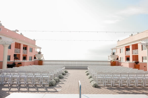 A wedding ceremony on the Hyatt Regency Clearwater Beach's Sky Terrace.