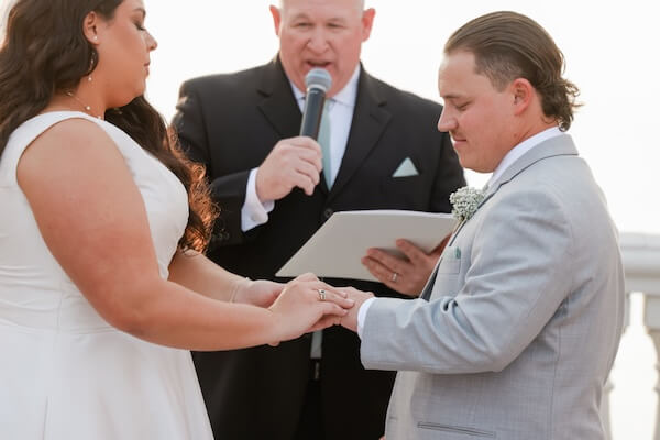 A wedding ceremony on the Hyatt Regency Clearwater Beach's Sky Terrace.