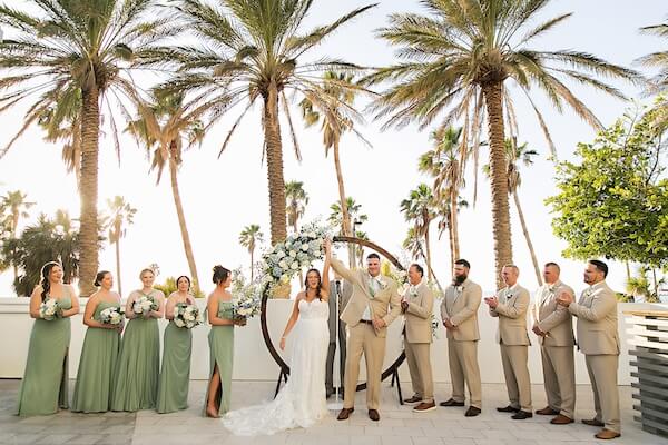 A Wyndham Grand wedding ceremony in Clearwater Beach, Florida.