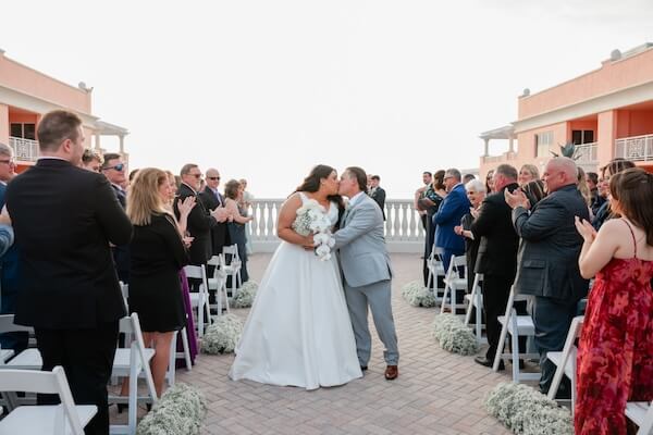 A wedding ceremony on the Hyatt Regency Clearwater Beach's Sky Terrace.