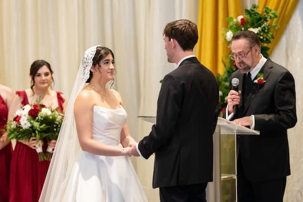 A Clearwater wedding ceremony at the Wyndham Grand Clearwater Beach.