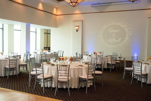 A wedding reception at St. Pete's Mahaffey Theater.