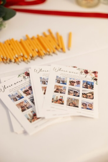 A fun bride and groom trivia game for a Tampa Bay wedding.