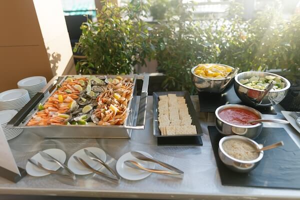 A chilled seafood bar during cocktail hour at the Opal Sands Resort on Clearwater Beach.