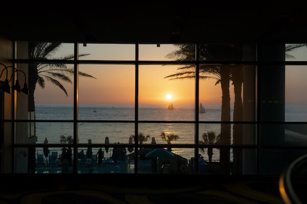 Sunset on the Gulf of Mexico from the Opal Sands Resort