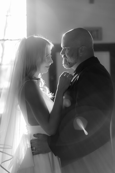 The bride and groom after their Tampa Bay wedding ceremony.