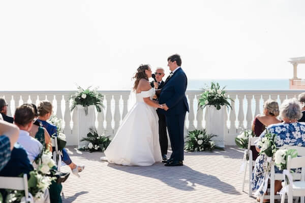 A rooftop wedding in Clearwater Beach.