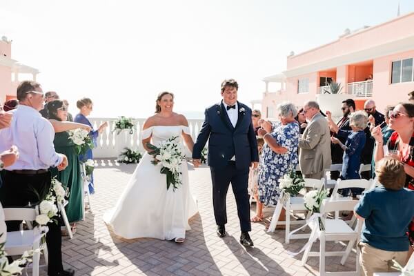A rooftop wedding in Clearwater Beach.