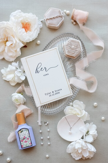 Accessories and invitation for a Clearwater Beach wedding.