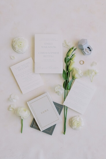 Wedding invitations for a Clearwater Beachfront wedding.