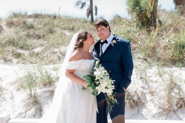 Bride and groom at the Hyatt Regency Clearwater Beach.