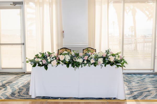 A sweetheart table for a Clearwater Wedding