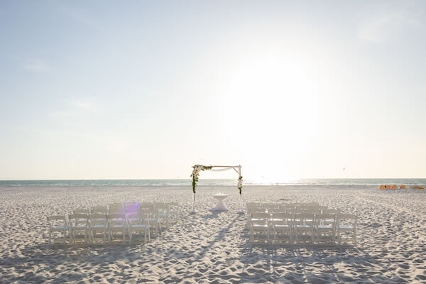 Wedding arch on Clearwater Beach.