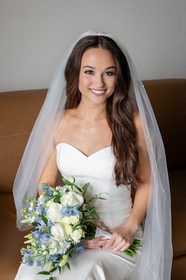 A birde just beofre her Tampa Bay Watch wedding.