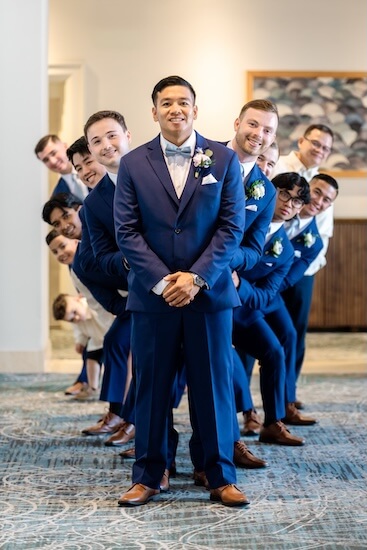 A groom and his groomsmen