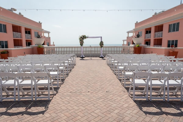 A wedding ceremony on the Sky Terrace at the Hyatt Regency Clearwater.