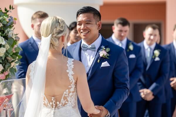 A wedding ceremony on the Sky Terrace at the Hyatt Clearwater.