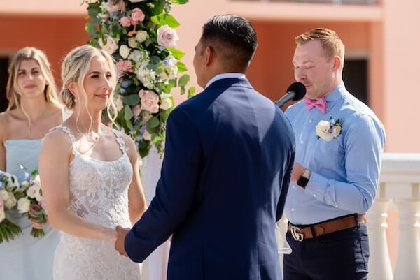 A wedding ceremony on the Sky Terrace at the Hyatt Clearwater.