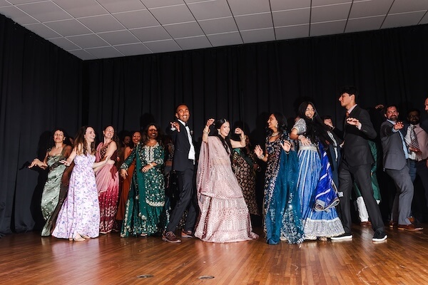 Dance performances at a Tampa Garden Club wedding.