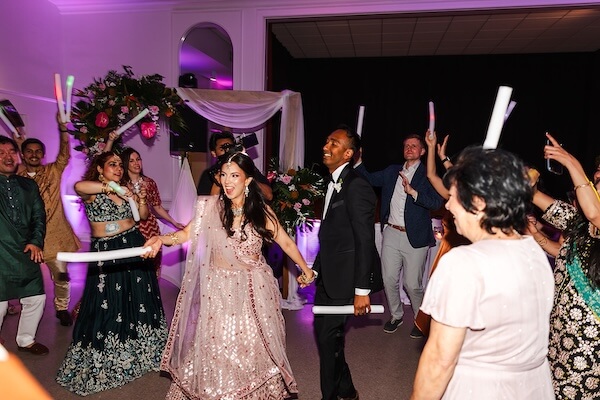 A newlywed couple dancing the night away at their Tampa Garden Club wedding reception.