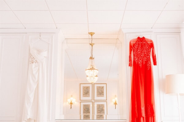Two beautiful wedding gowns for a Tampa wedding.