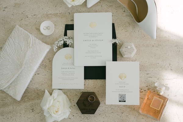Wedding day details.