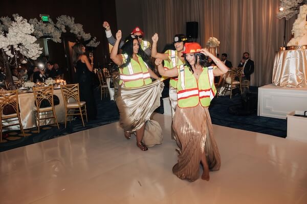 Fun wedding party introductions at a Clearwater wedding reception!