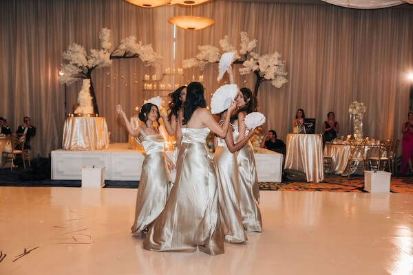 Fun wedding party introductions at a Clearwater wedding reception!