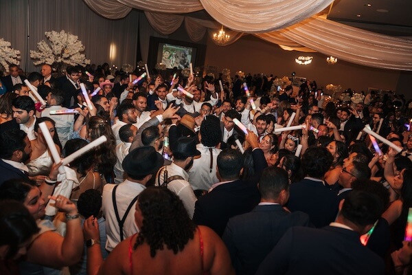 A bride and groom dancing at their Clearwater wedding reception.