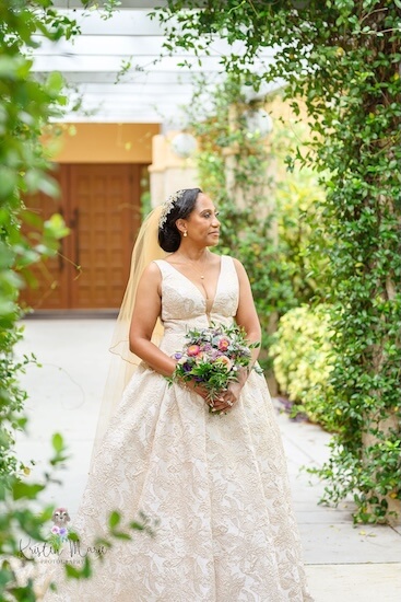 Bride before her Tampa Museum of Art wedding reception.