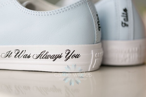 We love this brides Converse sneakers.