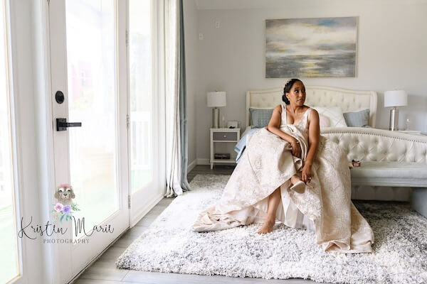 A Tampa bride dressing.