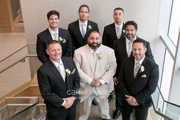 A Wyndham Grand Clearwater Beach groom and his groomsmen.