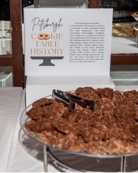 Personalization like cookie tables is on of the 2026 wedding trends.