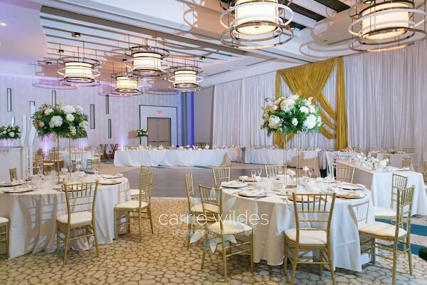 A Wyndham Grand Clearwater Beach wedding reception.