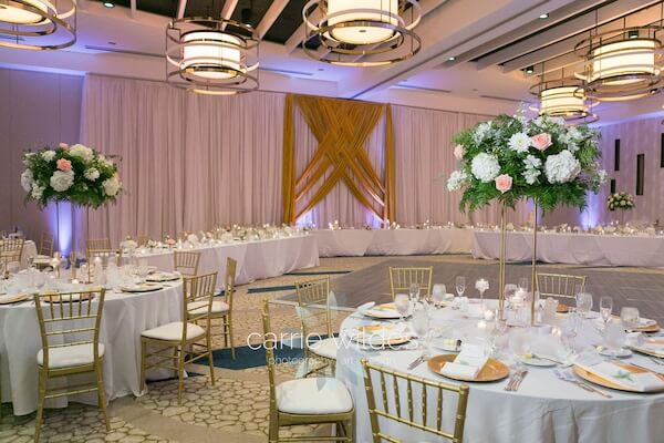 A Wyndham Grand Clearwater Beach wedding reception.