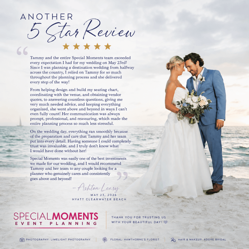 5 star review Ashton - Alec - Hyatt Clearwater beach